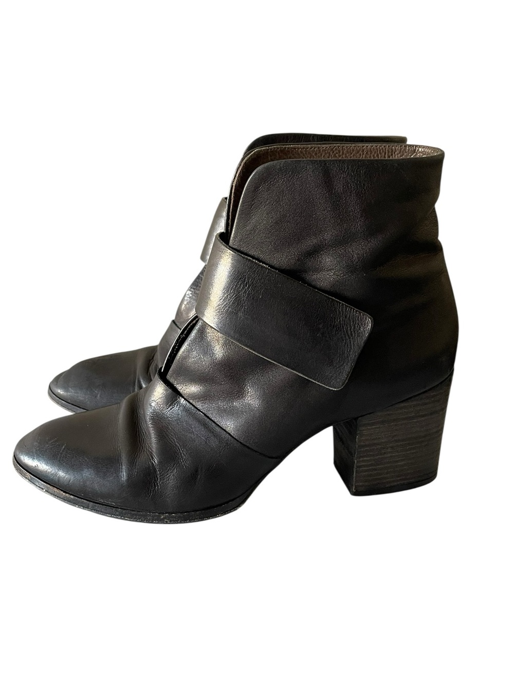 Coclico Women's Black Oju Leather Ankle Bootie Shoes US 9.5